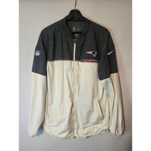 Nike NFL On Field Dri Fit Full Zip Jacket, Size M, White/Grey